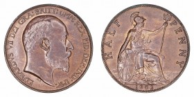 Gran Bretaña Eduardo VII
1/2 Penny. AE. 1902. 5.77g. KM.793.2. EBC.