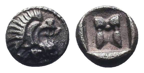 Cilicia or Caria. Uncertain Mint. 5th century BC. Hemiobol, RARE!

Condition: Ve...
