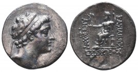 Kingdom of Syria, Antiochos V (164-162 B.C.), AR Tetradrachm,

Condition: Very Fine

Weight: 16.00 gr
Diameter: 30 mm