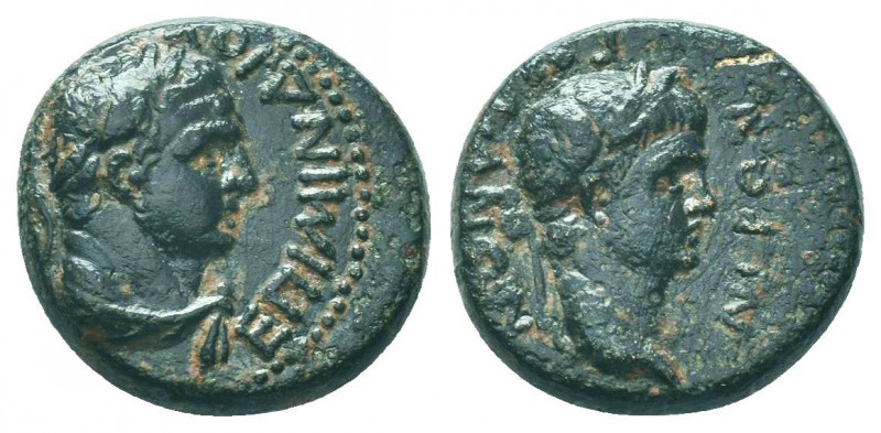 Nero - Sardes - Herakles Bronze. 54-68 AD. Magistrate Mindios. Obv: NERWN legend...