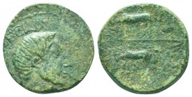 CILICIA. Uncertain. Augustus (27 BC-14 AD). Ae Semis. "Princeps Felix" type.

Condition: Very Fine

Weight: 6.10 gr
Diameter: 19 mm