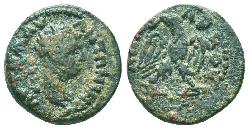 CILICIA. Anazarbus. Elagabalus (218-222). Ae 
ΑΥΤ Κ Μ ΑΥ ΑΝΤΩΝƐΙΝΟϹ
radiate head...