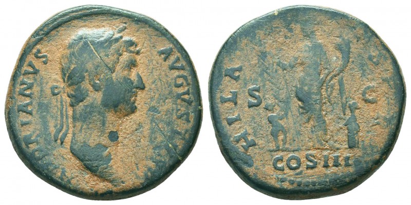 Hadrian, 117-138. AD. Sestertius 

Condition: Very Fine

Weight: 23.80 gr
Diamet...