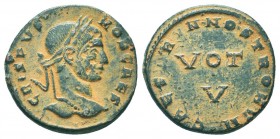 Crispus, Caesar, 316 - 326 AD. AE Follis

Condition: Very Fine

Weight: 3.00 gr
Diameter: 18 mm