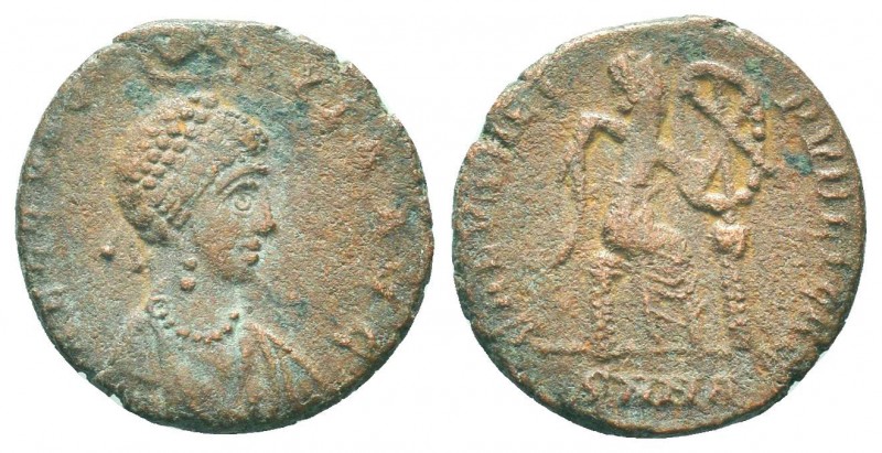 Aelia Eudoxia. Augusta, A.D. 400-404. AE

Condition: Very Fine

Weight: 2.50 gr
...