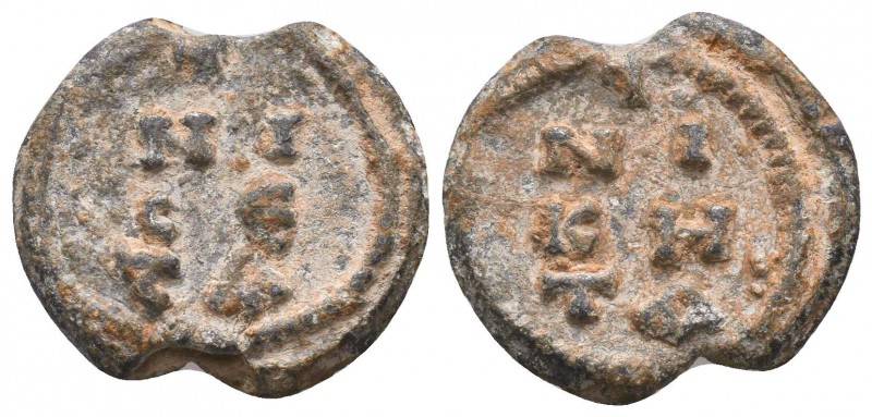 Byzantine early bilingual lead seal 
of Nicetas
(6th cent.)
Obv.: Niceta/
Rev.: ...