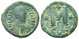 Anastasius I. 491-518. AD. AE follis.

Condition: Very Fine

Weight: 18.00 gr
Diameter: 34 mm