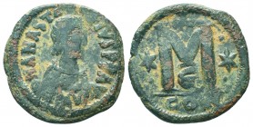 Anastasius I. 491-518. AD. AE follis.

Condition: Very Fine

Weight: 16.10 gr
Diameter: 34 mm
