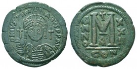 Justinian I. 527-565.AD. AE follis

Condition: Very Fine

Weight: 19.00 gr
Diameter: 34 mm