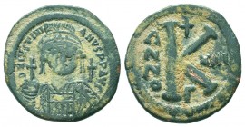 Justinian I. 527-565. AE half follis

Condition: Very Fine

Weight: 12.40 gr
Diameter: 30 mm