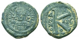 Justinian I. 527-565. AE half follis

Condition: Very Fine

Weight: 10.30 gr
Diameter: 27 mm