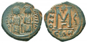 Justin II , with Sophia (565-578 AD). AE Follis

Condition: Very Fine

Weight: 15.20 gr
Diameter: 29 mm