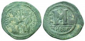 Justin II , with Sophia (565-578 AD). AE Follis

Condition: Very Fine

Weight: 12.90 gr
Diameter: 35 mm
