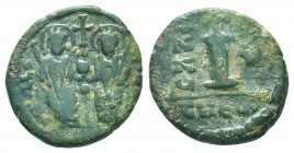 Justin II , with Sophia (565-578 AD). AE Half Follis

Condition: Very Fine

Weight: 3.60 gr
Diameter: 19 mm