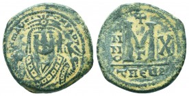 Maurice Tiberius. A.D. 582-602. AE Follis.

Condition: Very Fine

Weight: 12.40 gr
Diameter: 28 mm