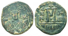 Maurice Tiberius. A.D. 582-602. AE Follis.

Condition: Very Fine

Weight: 11.50 gr
Diameter: 28 mm