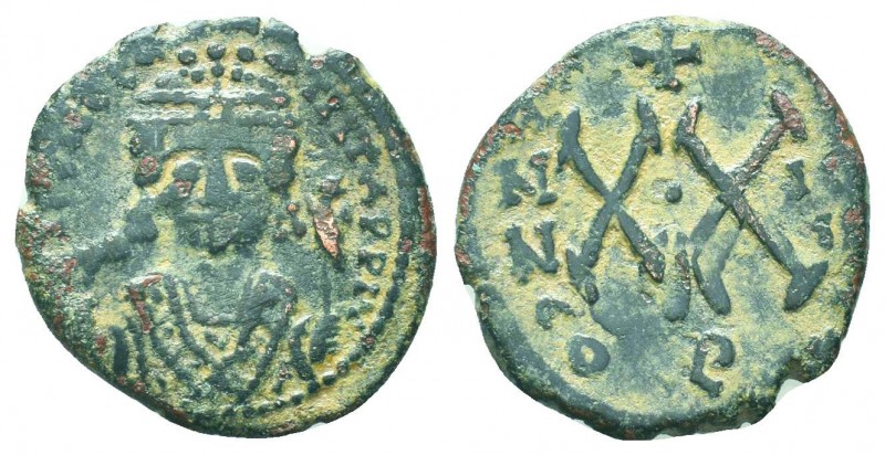 Maurice Tiberius. A.D. 582-602. AE Half Follis.

Condition: Very Fine

Weight: 4...
