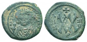 Maurice Tiberius. A.D. 582-602. AE Half Follis.

Condition: Very Fine

Weight: 5.60 gr
Diameter: 23 mm