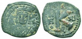 Maurice Tiberius. A.D. 582-602. AE Half Follis.

Condition: Very Fine

Weight: 5.30 gr
Diameter: 22 mm