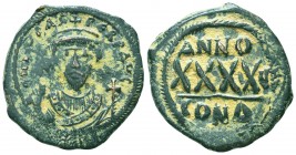 Phocas (602-610 AD). AE Follis

Condition: Very Fine

Weight: 10.40 gr
Diameter: 30 mm