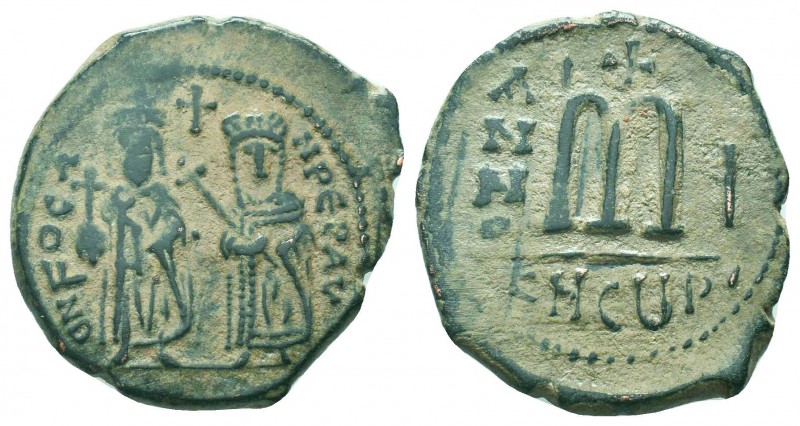 Phocas and Leontia (602-610 AD). AE Follis

Condition: Very Fine

Weight: 10.40 ...
