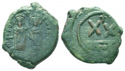 Phocas and Leontia (602-610 AD). AE Half Follis

Condition: Very Fine

Weight: 8.00 gr
Diameter: 26 mm