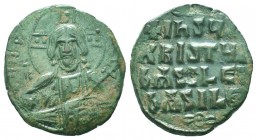 BYZANTINE. Anonymous Type. 1028-1034. Æ Follis, Nimbate bust of Christ facing, holding book of Gospels,


Condition: Very Fine

Weight: 7.70 gr
Diamet...