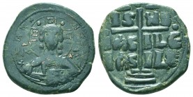BYZANTINE. Anonymous Type. 1028-1034. Æ Follis, Nimbate bust of Christ facing, holding book of Gospels,


Condition: Very Fine

Weight: 15.00 gr
Diame...