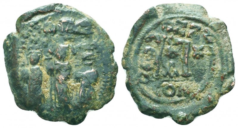 Heraclius, Heraclius Constantine and Heraclonas (610-641) AE follis, 

Condition...