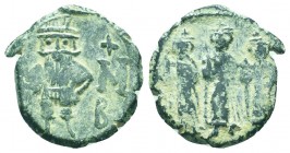 Heraclius, Heraclius Constantine and Heraclonas (610-641) AE follis, 

Condition: Very Fine

Weight: 3.50 gr
Diameter: 20 mm