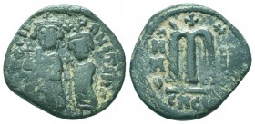 Arab - Byzantine Persian Occupation (610-641) AE follis, 

Condition: Very Fine

Weight: 8.20 gr
Diameter: 27 mm