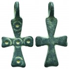 Lovely Byzantine wearable Cross Pendant Circa 7th - 12th Century,

Condition: Very Fine

Weight: 2.30 gr
Diameter: 28 mm