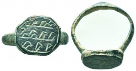 Very interesting Bronze Ring with an inscription on bezel Circa, 1st - 2nd Century, AD

Condition: Very Fine

Weight: 6.00 gr
Diameter: 24 mm