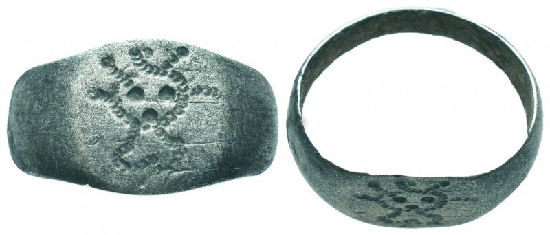 Very interesting silver seal ring Probably Talismatic Ring, Circa, 1st - 2nd Cen...