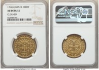 Jose I gold 4000 Reis 1764-(L) AU Details (Cleaned) NGC, Lisbon mint, KM171.2, LMB-319. "JOSEPHUS DOMINVS" type. 

HID09801242017

© 2020 Heritage Auc...