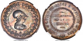 School of Arts & Crafts silver Medal 1859-Dated MS65 NGC, Meili-173. 39mm. By Faria. A sublime medal exhibiting highly opalescent surfaces. Struck for...