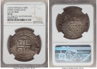 Afonso VI countermarked revalidation 500 Reis ND (1663) XF45 NGC, KM37, Gomes-44.03. 21.53gm. Crowned "500" countermark (AU Standard) upon Porto mint,...