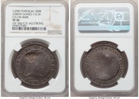 Pedro II double-countermarked revalidation 500 Reis ND (1688) VF35 NGC, KM37, Gomes-112.01. 22.18gm. Type IV counterstamp (AU Strong). A convoluted do...
