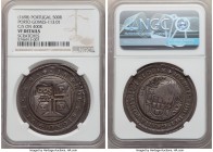 Pedro II double-countermarked revalidation 500 Reis ND (1688) VF Details (Scratches) NGC, KM37, Gomes-113.01. Type IV counterstamp. A convoluted doubl...