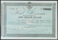 1000 Reales. 1 de Noviembre de 1873. Serie C. (Edifil 2017: 212). SC.