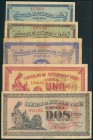 Serie completa del Consejo de Asturias y León, emitidos en 1937 correspondientes a los valores 25 Céntimos, 40 Céntimos, 50 Céntimos, 1 Peseta y 2 Pes...