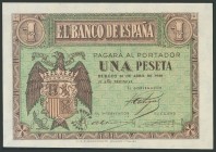 1 Peseta. 30 de Abril de 1938. Serie M. (Edifil 2017: 428a). SC.