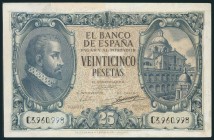 25 Pesetas. 9 de Enero de 1940. Serie C. (Edifil 2017: 436a). MBC+.