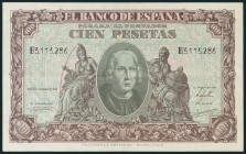 100 Pesetas. 9 de Enero de 1940. Serie B. (Edifil 2017: 438a). EBC-.