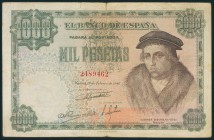 1000 Pesetas. 19 de Febrero de 1946. Sin serie. (Edifil 2017: 453). RC.