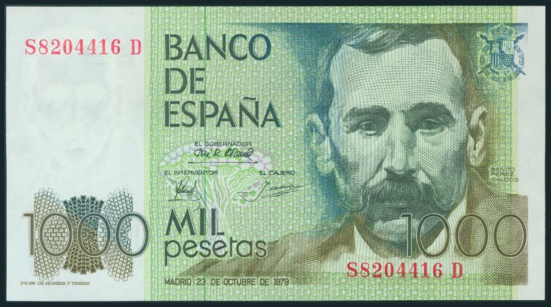 1000 Pesetas. 23 de Octubre de 1979. Serie S. (Edifil 2017: 477a). SC.