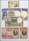 Conjunto de 41 billetes de España emitidos en diversas fechas, en cantidades y calidades también diversas. A EXAMINAR.