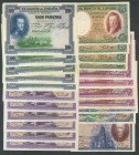 Conjunto de 34 billetes del Banco de España en diversas cantidades y calidades. A EXAMINAR.
