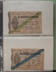 Conjunto de 61 billetes del Banco de España o extranjeros con diversas fechas de emisión, calidades, series y cantidades. A EXAMINAR.
