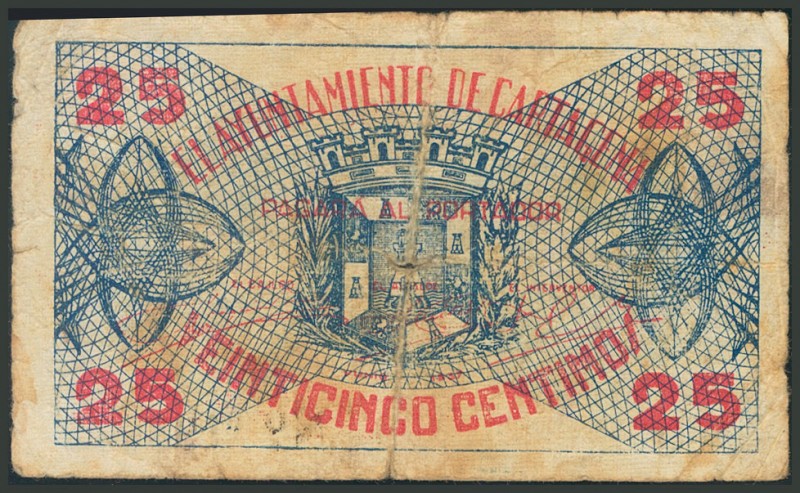 CARTAGENA (MURCIA). 25 Céntimos. Junio 1937. (González: 1684). RC.